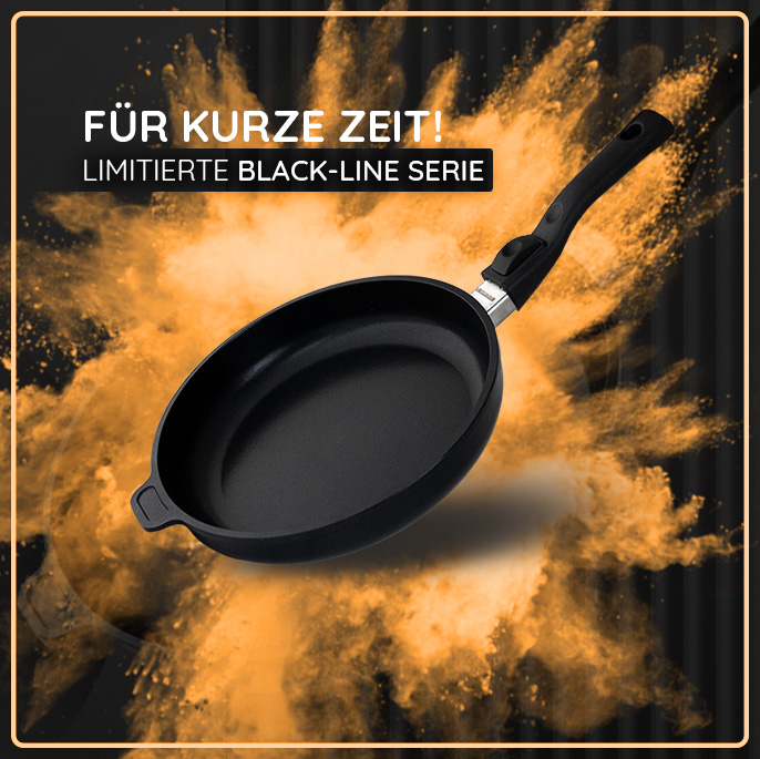 , kitchenline Pfanne 28 schwarz 2